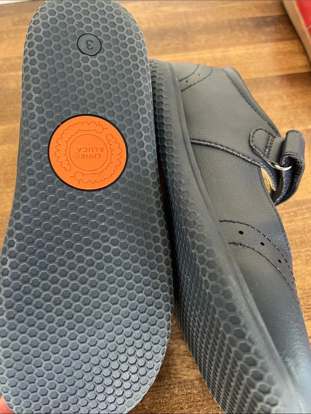 Livie & Luca Navy Mary Jane Buckle School Shoes